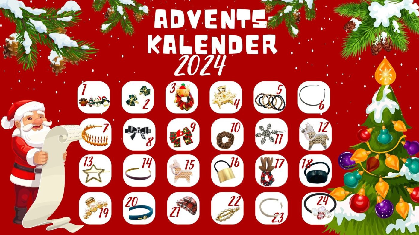 24 Ideen mit Haarschmuck für den Adventskalender